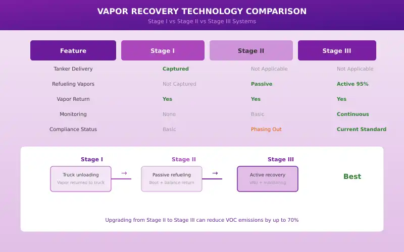 Vapor Recovery Technology Comparison