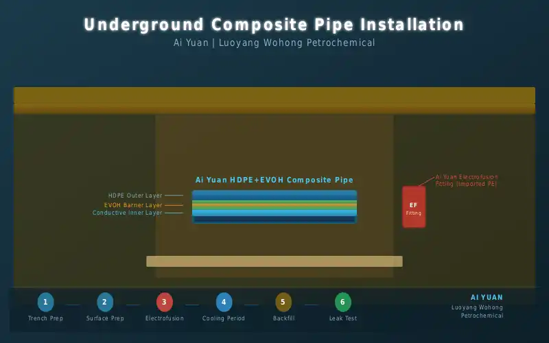 Bonding point and termination hardware where a buried fuel line meets surface equipment