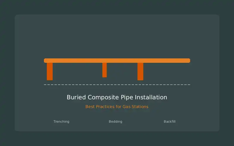 Underground composite fuel piping layout