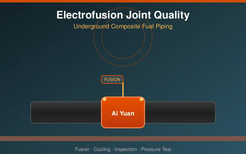 Electrofusion coupler prepared for welding on HDPE-EVOH composite fuel pipe